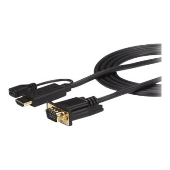 StarTech.com HDMI to VGA Cable - 10 ft / 3m - 1080p - 1920 x 1200 - Active HDMI Cable - Monitor Cable - Computer Cable (HD2VGAMM10)