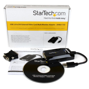 StarTech.com USB 3.0 auf DVI / VGA Video Adapter - Externe Multi Monitor Grafikkarte (Stecker / Buchse)