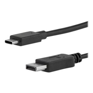 StarTech.com 6ft/1.8m USB C to DisplayPort 1.2 Cable 4K 60Hz, USB-C to DisplayPort Adapter Cable HBR2, USB Type-C DP Alt Mode to DP Monitor Video Cable, Works with Thunderbolt 3, Black