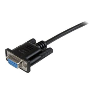 StarTech.com 2m Black DB9 RS232 Serial Null Modem Cable F/F