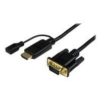 StarTech.com Cavo Convertitore attivo HDMI a VGA - Adattatore HDMI a VGA M/M - 1920x1200 / 1080p da 1,8m - 1,9 m - VGA (D-Sub) - HDMI + Micro USB - Maschio - Maschio/Femmina - Dritto