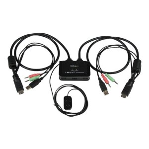 StarTech.com 2 Port USB HDMI Cable KVM Switch with Audio...