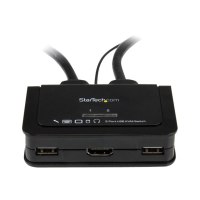 StarTech.com 2 Port USB HDMI Cable KVM Switch with Audio and Remote Switch