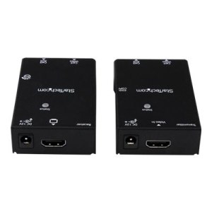 StarTech.com Extender HDMI via CAT5/CAT6 con Power Over Cable - 50 m - 1920 x 1080 Pixel - Trasmettitore e ricevitore AV - 50 m - Nero