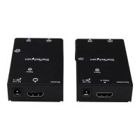 StarTech.com Extender HDMI via CAT5/CAT6 con Power Over Cable - 50 m - 1920 x 1080 Pixel - Trasmettitore e ricevitore AV - 50 m - Nero