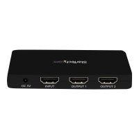 StarTech.com Sdoppiatore Splitter HDMI 4k 30hz 1x2 porte con custodia in alluminio - HDMI - 4096 x 2160 Pixel - Nero - Alluminio - 1280 x 720 (HD 720),1920 x 1080 (HD 1080),1920 x 1200 (WUXGA),2560 x 1600 (WQXGA) - 720p,1080p,2160p