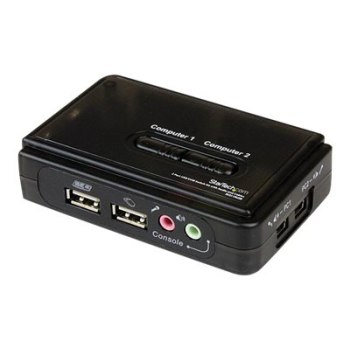 StarTech.com 2 Port USB KVM Switch Kit mit Audio und Kabeln