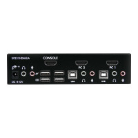 StarTech.com 2 Port USB HDMI KVM Switch with Audio and USB 2.0 Hub