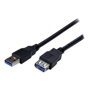 StarTech.com 2m USB 3.0 Verlängerungskabel - USB 3 Typ A auf A 2 Meter Kabel Verlängerung - Stecker/ Buchse - Schwarz - USB-Verlängerungskabel - USB Typ A (W)