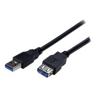 StarTech.com 2m USB 3.0 Verlängerungskabel - USB 3 Typ A auf A 2 Meter Kabel Verlängerung - Stecker/ Buchse - Schwarz - USB-Verlängerungskabel - USB Typ A (W)