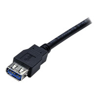 StarTech.com 2m USB 3.0 Verlängerungskabel - USB 3 Typ A auf A 2 Meter Kabel Verlängerung - Stecker/ Buchse - Schwarz - USB-Verlängerungskabel - USB Typ A (W)