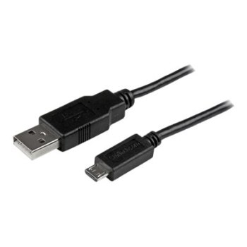 StarTech.com Cavo di sincronizzazione e di ricarica USB a Micro USB - Cavetto slim per Smartphone e Tablet A a Micro B slim da 3m - 3 m - USB A - Micro-USB B - USB 2.0 - Maschio/Maschio - Nero