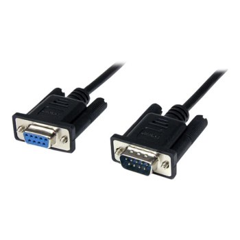 StarTech.com 2m Seriell DB9 RS-232 Nullmodemkabel - Schwarz - Stecker/Buchse - 9 Pin Null Modem Kabel - Nullmodemkabel - DB-9 (W)