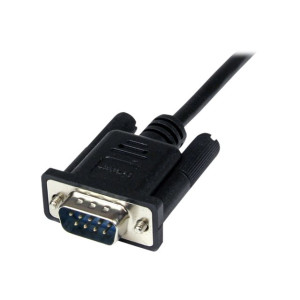 StarTech.com 2m Seriell DB9 RS-232 Nullmodemkabel - Schwarz - Stecker/Buchse - 9 Pin Null Modem Kabel - Nullmodemkabel - DB-9 (W)