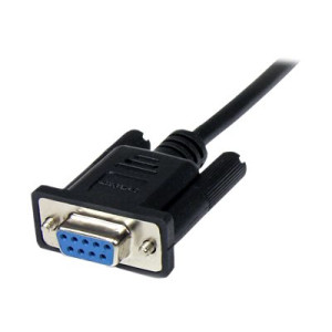 StarTech.com 2m Seriell DB9 RS-232 Nullmodemkabel - Schwarz - Stecker/Buchse - 9 Pin Null Modem Kabel - Nullmodemkabel - DB-9 (W)