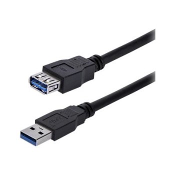 StarTech.com 1m USB 3.0 Verlängerungskabel - USB 3 Typ A Kabel Verlängerung - Stecker/ Buchse - Schwarz - USB-Verlängerungskabel - USB Typ A (M)