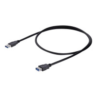 StarTech.com 1m USB 3.0 Verlängerungskabel - USB 3 Typ A Kabel Verlängerung - Stecker/ Buchse - Schwarz - USB-Verlängerungskabel - USB Typ A (M)