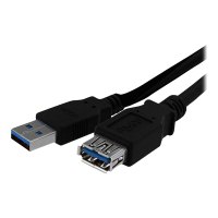 StarTech.com 1m USB 3.0 Verlängerungskabel - USB 3 Typ A Kabel Verlängerung - Stecker/ Buchse - Schwarz - USB-Verlängerungskabel - USB Typ A (M)