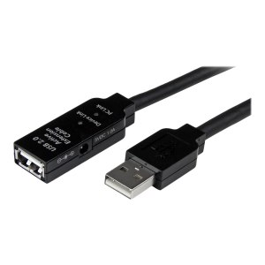 StarTech.com 15m USB 2.0 Repeater Kabel - Aktives USB Verlängerungskabel mit Signalverstärker - 1 x USB Stecker/ 1 x USB Buchse - USB-Verlängerungskabel - USB (W)