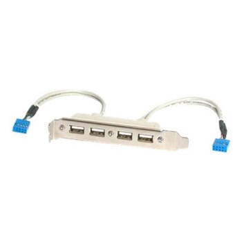 StarTech.com 4 Port USB A Female Slot Plate Adapter