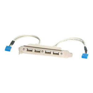 StarTech.com 4 Port USB 2.0 Buchse Slotblech Adapter mit...