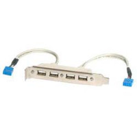 StarTech.com 4 Port USB A Female Slot Plate Adapter