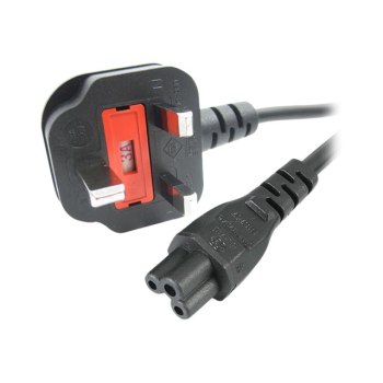 StarTech.com 1 m GB Laptop Ladekabel,  BS 1363 auf C5, 2,5A 250V, 18AWG, Notebook / Laptop Ersatzstromkabel, UK Laptop Netzteil Stromkabel, Kleeblatt/Mickey Mouse Netzkabel (PXTNB3SUK1M)