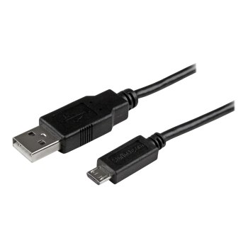 StarTech.com Cavo di sincronizzazione / ricarica USB a Micro USB - Cavo slim per Smartphone A a Micro B -15cm - 0,15 m - USB A - Micro-USB B - USB 2.0 - Maschio/Maschio - Nero