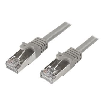 StarTech.com 2m CAT6 Ethernet Cable, 10 Gigabit Shielded Snagless RJ45 100W PoE Patch Cord, CAT 6 10GbE SFTP Network Cable w/Strain Relief, Grey, Fluke Tested/Wiring is UL Certified/TIA