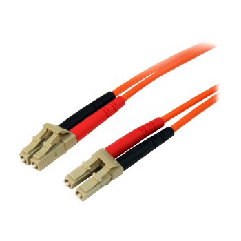 StarTech.com 2m Fiber Optic Cable - Multimode Duplex 50/125 - LSZH - LC/LC - OM2 - LC to LC Fiber Patch Cable (50FIBLCLC2)