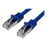 StarTech.com 1m CAT6 Ethernet Cable, 10 Gigabit Shielded Snagless RJ45 100W PoE Patch Cord, CAT 6 10GbE SFTP Network Cable w/Strain Relief, Blue, Fluke Tested/Wiring is UL Certified/TIA