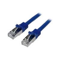 StarTech.com 1m CAT6 Ethernet Cable, 10 Gigabit Shielded Snagless RJ45 100W PoE Patch Cord, CAT 6 10GbE SFTP Network Cable w/Strain Relief, Blue, Fluke Tested/Wiring is UL Certified/TIA