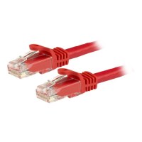 StarTech.com 15m CAT6 Ethernet Cable, 10 Gigabit Snagless RJ45 650MHz 100W PoE Patch Cord, CAT 6 10GbE UTP Network Cable w/Strain Relief, Red, Fluke Tested/Wiring is UL Certified/TIA