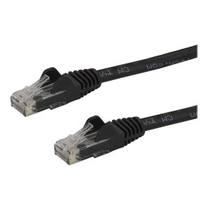 StarTech.com 3m CAT6 Ethernet Cable, 10 Gigabit Snagless RJ45 650MHz 100W PoE Patch Cord, CAT 6 10GbE UTP Network Cable w/Strain Relief, Black, Fluke Tested/Wiring is UL Certified/TIA