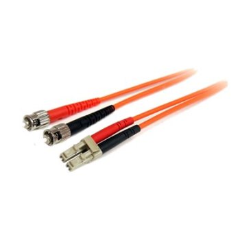 StarTech.com 1m Fiber Optic Cable - Multimode Duplex 62.5/125 - LSZH - LC/ST - OM1 - LC to ST Fiber Patch Cable (FIBLCST1)