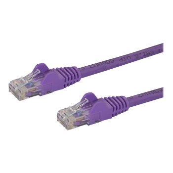 StarTech.com 2m CAT6 Ethernet Cable, 10 Gigabit Snagless RJ45 650MHz 100W PoE Patch Cord, CAT 6 10GbE UTP Network Cable w/Strain Relief, Purple, Fluke Tested/Wiring is UL Certified/TIA