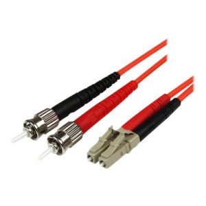 StarTech.com 1m Fiber Optic Cable - Multimode Duplex 50/125 - LSZH - LC/ST - OM2 - LC to ST Fiber Patch Cable - Patch-Kabel - ST multi-mode (M)