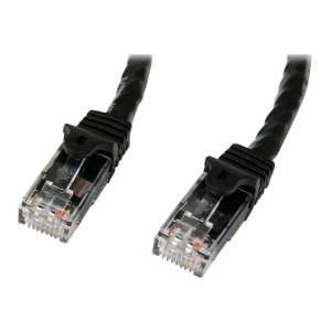 StarTech.com 5m CAT6 Ethernet Cable, 10 Gigabit Snagless RJ45 650MHz 100W PoE Patch Cord, CAT 6 10GbE UTP Network Cable w/Strain Relief, Black, Fluke Tested/Wiring is UL Certified/TIA