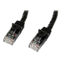 StarTech.com 5m CAT6 Ethernet Cable, 10 Gigabit Snagless RJ45 650MHz 100W PoE Patch Cord, CAT 6 10GbE UTP Network Cable w/Strain Relief, Black, Fluke Tested/Wiring is UL Certified/TIA