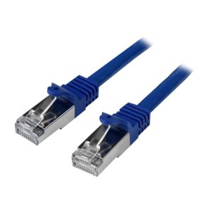 StarTech.com 2m CAT6 Ethernet Cable, 10 Gigabit Shielded Snagless RJ45 100W PoE Patch Cord, CAT 6 10GbE SFTP Network Cable w/Strain Relief, Blue, Fluke Tested/Wiring is UL Certified/TIA