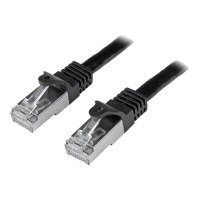 StarTech.com 3m CAT6 Ethernet Cable, 10 Gigabit Shielded Snagless RJ45 100W PoE Patch Cord, CAT 6 10GbE SFTP Network Cable w/Strain Relief, Black, Fluke Tested/Wiring is UL Certified/TIA