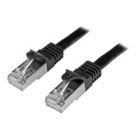 StarTech.com 3m CAT6 Ethernet Cable, 10 Gigabit Shielded Snagless RJ45 100W PoE Patch Cord, CAT 6 10GbE SFTP Network Cable w/Strain Relief, Black, Fluke Tested/Wiring is UL Certified/TIA