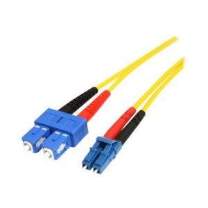 StarTech.com 4m Fiber Optic Cable - Single-Mode Duplex 9/125 - LSZH - LC/SC - OS1 - LC to SC Fiber Patch Cable (SMFIBLCSC4)