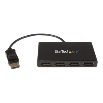 StarTech.com Adattatore Splitter MST Hub - DisplayPort a 4 porte DisplayPort - DisplayPort - 4x DisplayPort - 3840 x 2160 Pixel - Nero - Plastica - 30 Hz