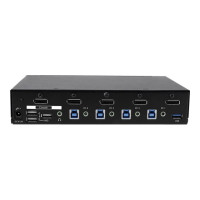 StarTech.com 4 Port DisplayPort KVM Switch - DP KVM Umschalter mit USB 3.0 Hub