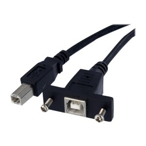 StarTech.com 1 ft Panel Mount USB Cable B to B