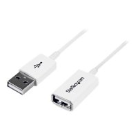 StarTech.com 3m USB 2.0 Verlängerungskabel A auf A - Stecker/Buchse - Weiß - USB A (St)