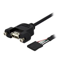 StarTech.com 3 ft Panel Mount USB A to Motherboard Header Cable F/F