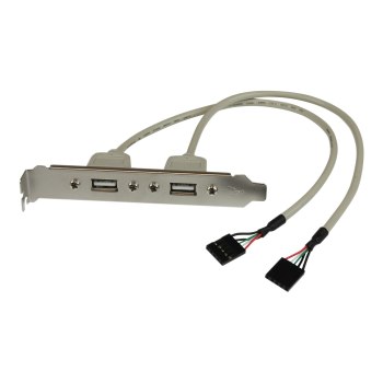 StarTech.com 2 Port USB A Female Slot Plate Adapter