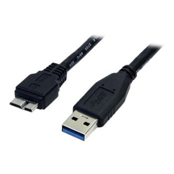 StarTech.com 0.5m (1.5ft) Black SuperSpeed USB 3.0 Cable A to Micro B